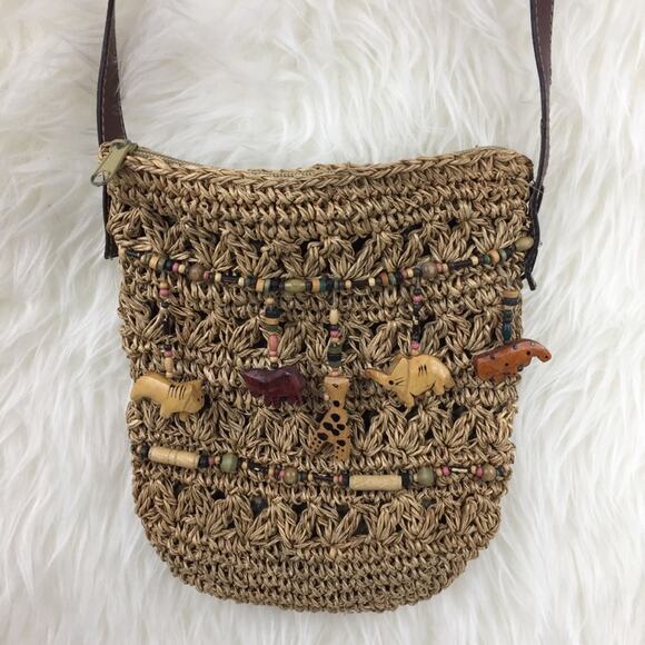 Cappelli | Straw Animal Shoulder Bag - Picture 2 of 7